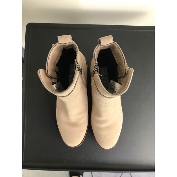 Blondo Booties Womens Size 6M Tan Suede Side Zip Chucky Sole Waterproof - Picture 5 of 8